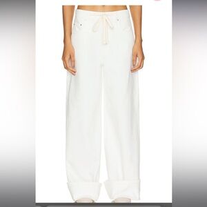GRLFRND White Wide Leg Jeans